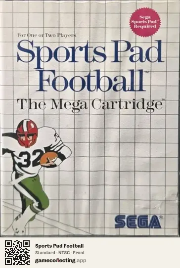 Sports Pad Football Sega Master System, NTSC box front