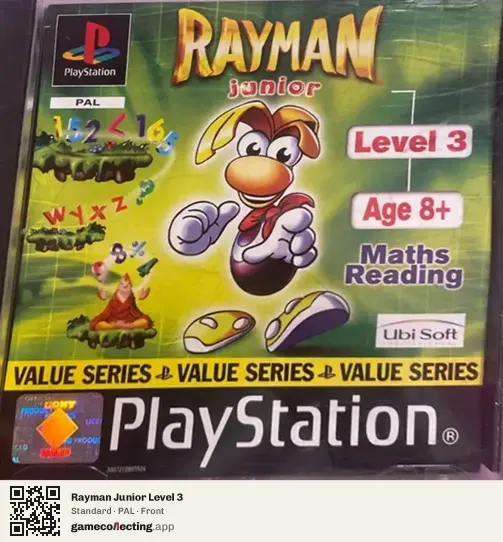 Rayman Junior Level 3 PlayStation, PAL box front