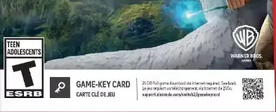 Hogwarts Legacy, the ESRB box on its front