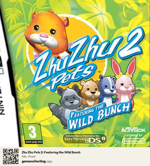 Zhu Zhu Pets 2: Featuring the Wild Bunch Nintendo DS, PAL box front