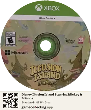 Disney Illusion Island Starring Mickey & Friends Xbox Series X, NTSC disc