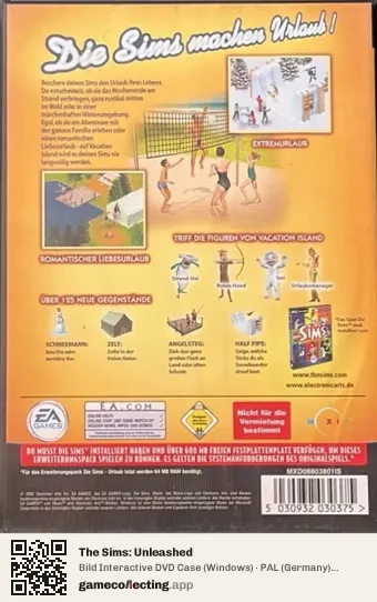 The Sims: Unleashed Computer, Germany box back
