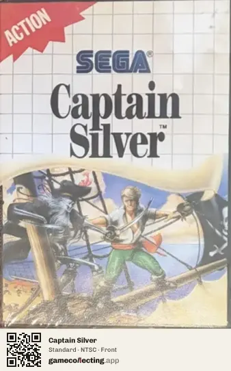 Captain Silver Sega Master System, NTSC box front