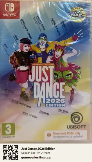 Just Dance 2026 Edition Nintendo Switch, PAL box front