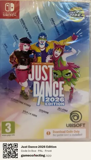 Just Dance 2026 Edition Nintendo Switch, PAL box front