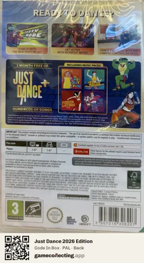 Just Dance 2026 Edition Nintendo Switch, PAL box back