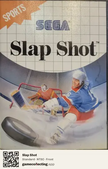 Slap Shot Sega Master System, NTSC box front