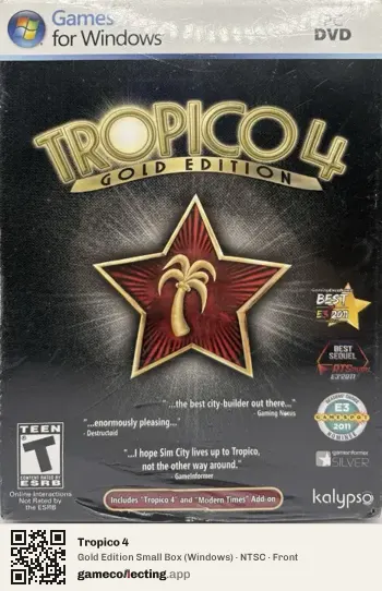 Tropico 4 Computer, NTSC box front