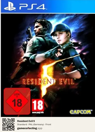 Resident Evil 5 PlayStation 4, Germany box front