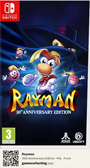 Rayman Nintendo Switch, PAL box front