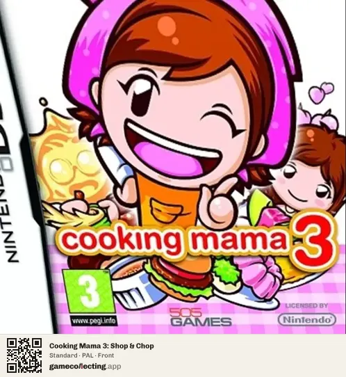 Cooking Mama 3: Shop & Chop Nintendo DS, PAL box front
