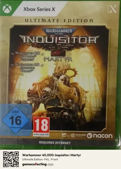 Warhammer 40,000: Inquisitor: Martyr Xbox Series X, PAL box front