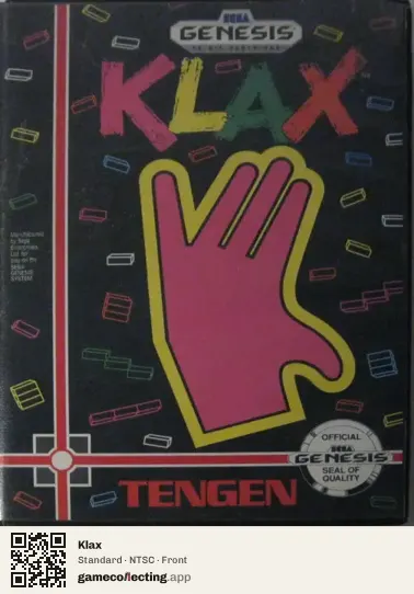 Klax Sega Mega Drive / Genesis, NTSC box front