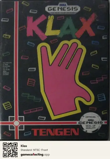 Klax Sega Mega Drive / Genesis, NTSC box front