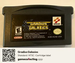 Gradius Galaxies Game Boy Advance, NTSC cartridge label