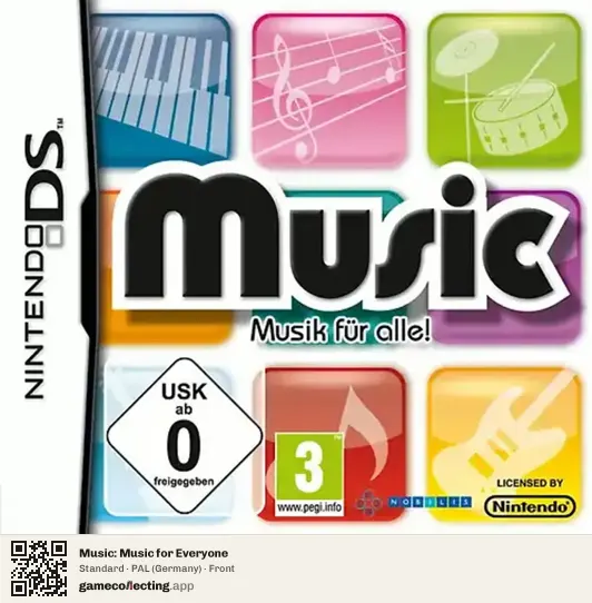 Music: Music for Everyone Nintendo DS, Germany box front