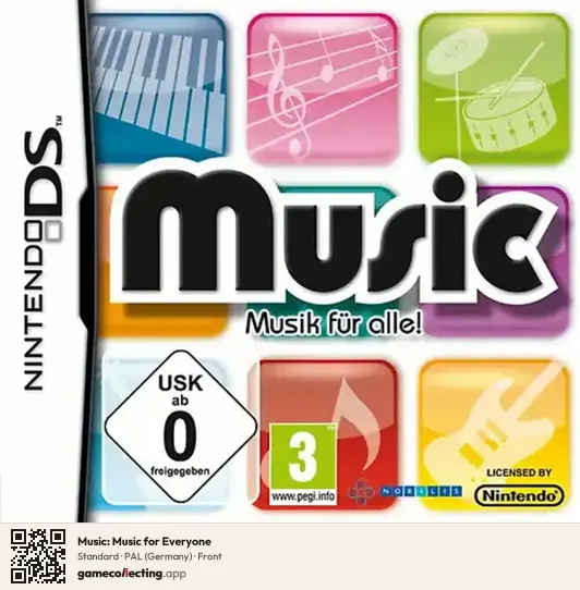 Music: Music for Everyone Nintendo DS, Germany box front