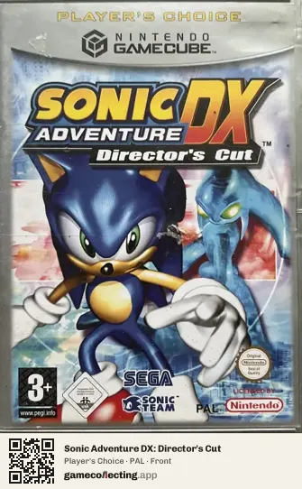 Sonic Adventure DX: Director's Cut Nintendo GameCube, PAL box front