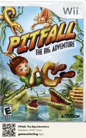 Pitfall: The Big Adventure Nintendo Wii, NTSC box front