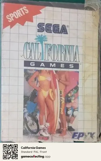 California Games Sega Master System, PAL box front