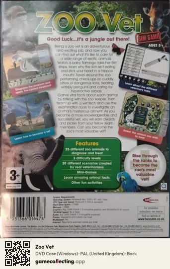 Zoo Vet Computer, United Kingdom box back