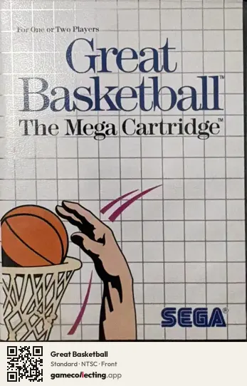 Great Basketball Sega Master System, NTSC box front