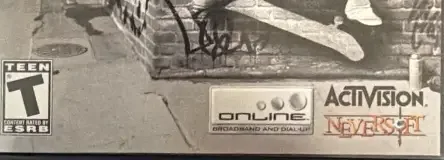 Tony Hawk's Underground, the ESRB box on its front