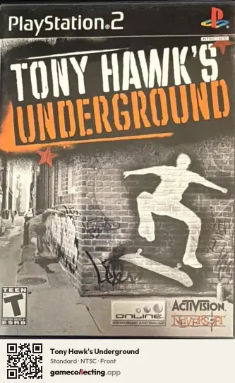 Tony Hawk's Underground PlayStation 2, NTSC box front