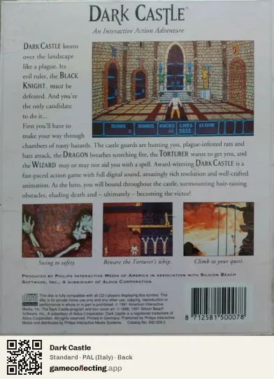 Dark Castle Philips CD-i, Italy box back