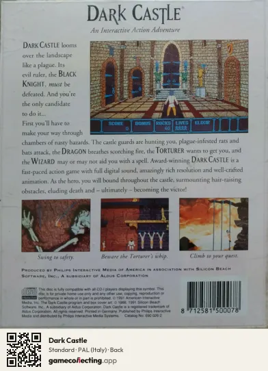 Dark Castle Philips CD-i, Italy box back