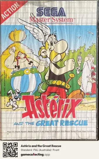 Astérix and the Great Rescue Sega Master System, Australia box front