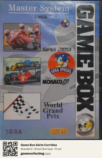 Game Box Série Corridas Sega Master System, Europe box front