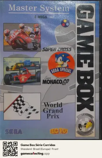 Game Box Série Corridas Sega Master System, Europe box front