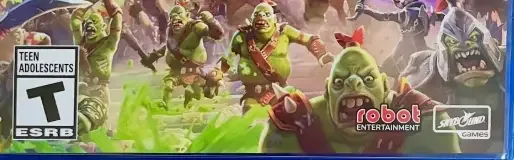 Orcs Must Die! Deathtrap, the ESRB box on its front
