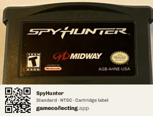 SpyHunter Game Boy Advance, NTSC cartridge label