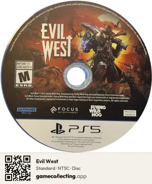 Evil West PlayStation 5, NTSC disc