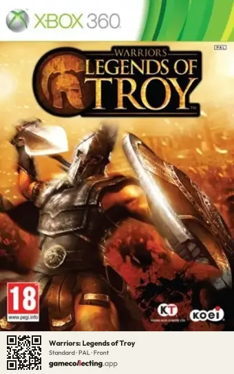Warriors: Legends of Troy Xbox 360, PAL box front