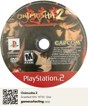 Onimusha 2 PlayStation 2, NTSC disc