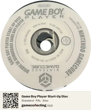 Game Boy Player Start-Up Disc Nintendo GameCube, PAL disc