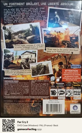 Far Cry 2 Computer, France box back