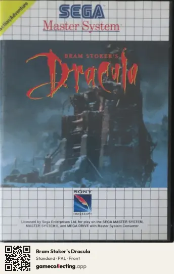 Bram Stoker's Dracula Sega Master System, PAL box front