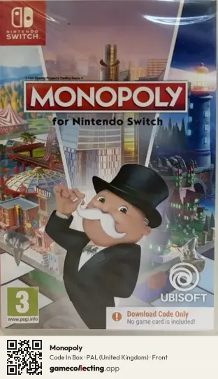 Monopoly Nintendo Switch, United Kingdom box front