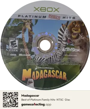 Madagascar Xbox, NTSC disc