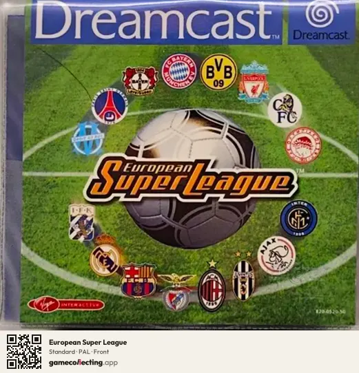 European Super League Sega Dreamcast, PAL box front