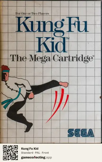 Kung Fu Kid Sega Master System, PAL box front