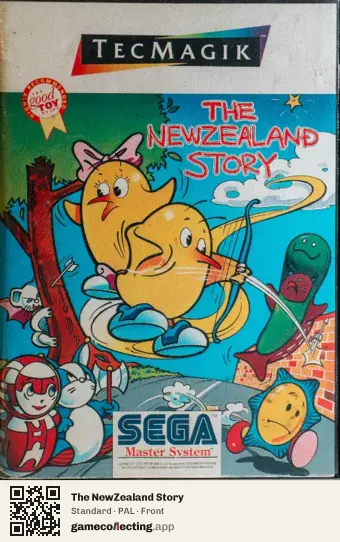 The NewZealand Story Sega Master System, PAL box front