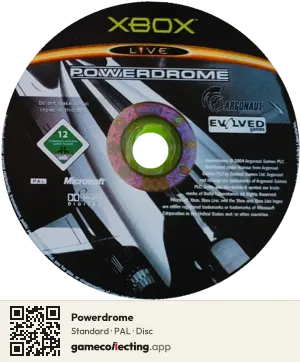 Powerdrome Xbox, PAL disc