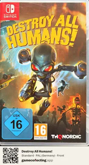 Destroy All Humans! Nintendo Switch, Germany box front