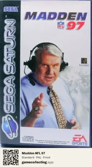 Madden NFL 97 Sega Saturn, PAL box front