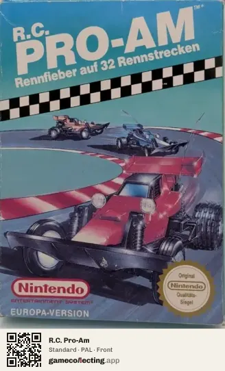 R.C. Pro-Am Nintendo Entertainment System, PAL box front